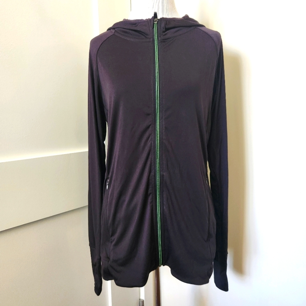 NWT Insect Shield Black/green repellent long-sleeve full-zip hooded sweatshirt M